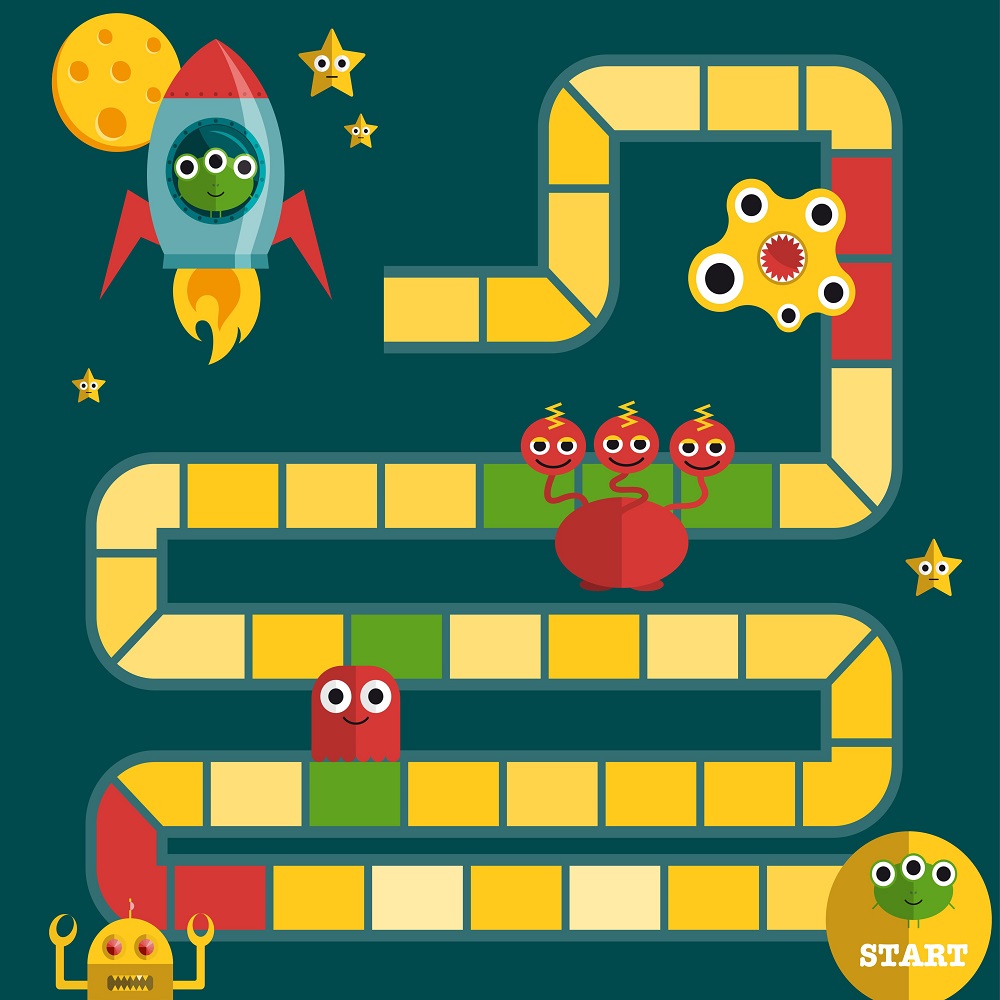 Space Moster Game Board
