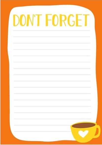 Do Not Forget LIst