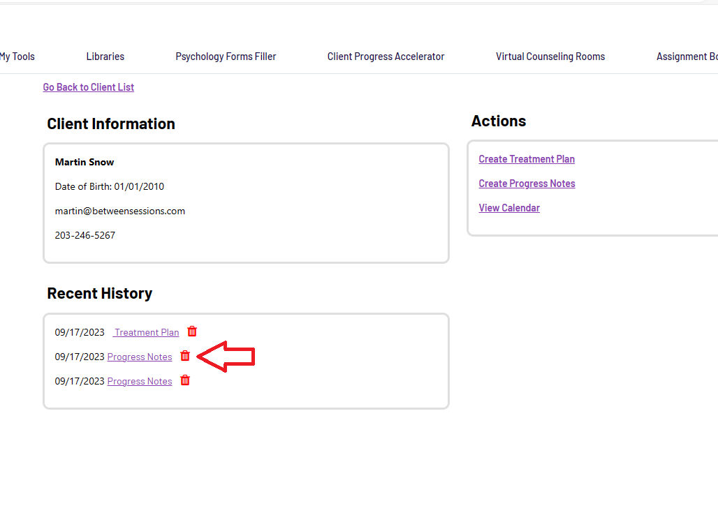 Client Information Dashboard